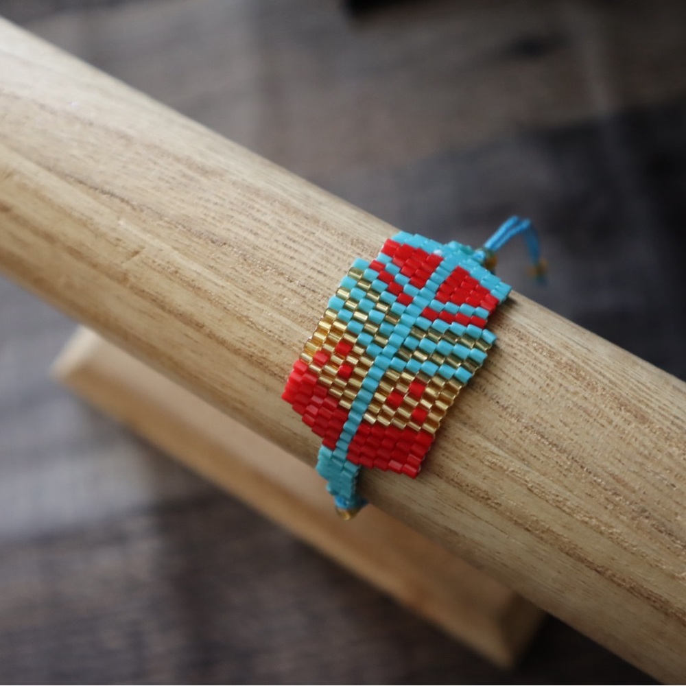 Colorful Miyuki Seed Beaded Feather Bracelet